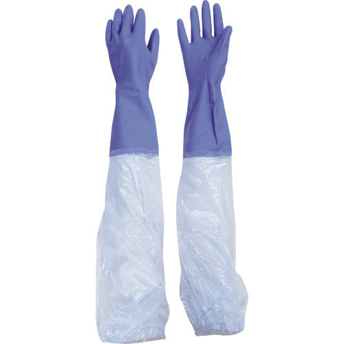 ビニスター　腕カバー付手袋　ビニスター腕カバー付５００ソフト　Ｍ　505-M　1 双