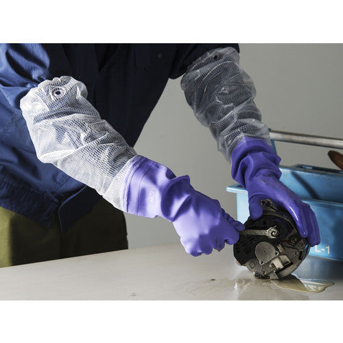 ビニスター　腕カバー付手袋　ビニスター腕カバー付５００ソフト　Ｍ　505-M　1 双