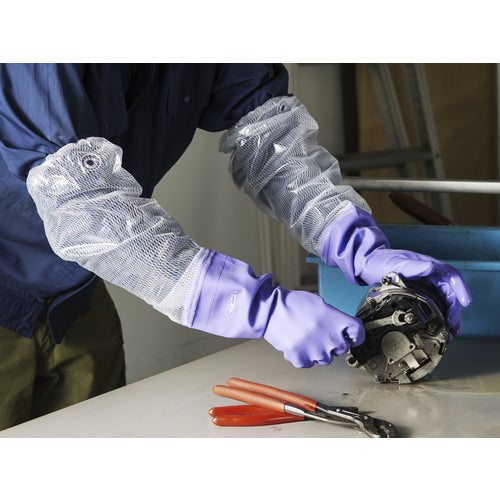 ビニスター　腕カバー付手袋　ビニスター腕カバー付５００ソフト　Ｍ　505-M　1 双