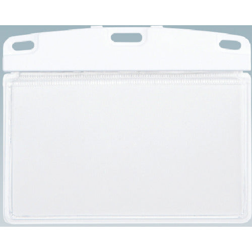 OP Name Badge Case Soft Type Horizontal Business Card 1 Sheet White NX-100P-WH 1 Sheet