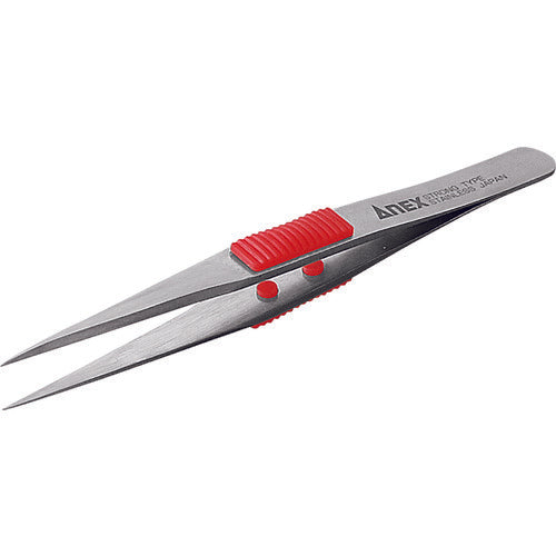 아넥스 고무 그립 부착 스테인리스 핀셋 강력형 120mm 210 1개