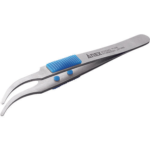 Annex Rubber Grip Stainless Steel Tweezers with Rounded Eagle Tip 120m 217 1 pc