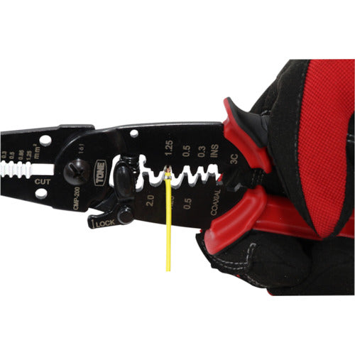 ＴＯＮＥ　手動圧着工具　電工ペンチ　全長２２０ｍｍ　CMP-200　1 丁