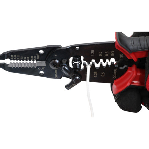 ＴＯＮＥ　手動圧着工具　電工ペンチ　全長２２０ｍｍ　CMP-200　1 丁