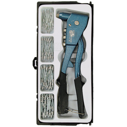 THREEAXIS Hand Riveter Kit (4 types of blind rivets, total of 100 rivets) 20103 1 unit