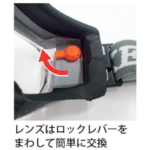 Riken Anti-fog Goggles (closed type, can be used with glasses) M56-VF-P 1 piece