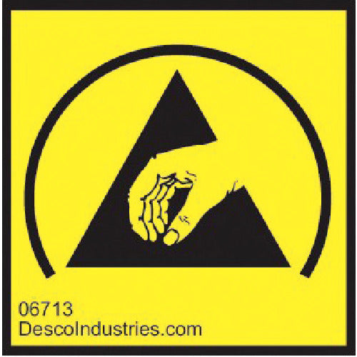 ＤＥＳＣＯ　ラベル　ＥＳＤ保護シンボルマーク　２．５Ｘ２．５ｃｍ　１０００枚入　06713　1 巻