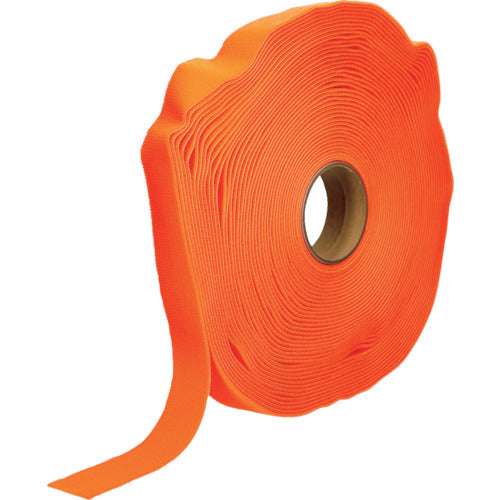TRUSCO Magic Band [R Down] Binding Tape Double-Sided Fluorescent Orange 40mm 25m MKT-40250-LOR 1 Roll