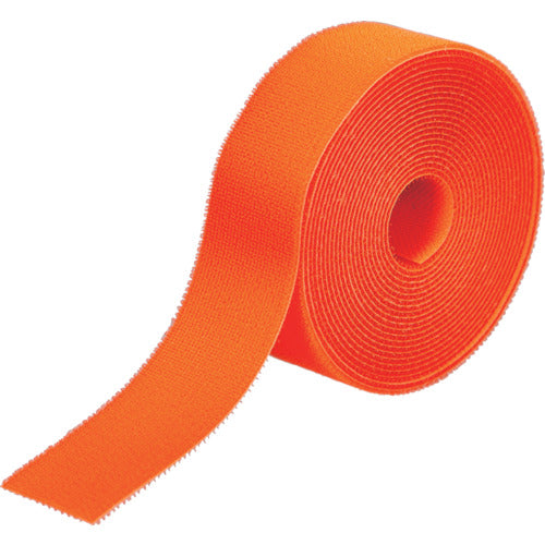 TRUSCO Magic Band [R Down] Binding Tape Double-Sided Fluorescent Orange 40mm x 5m MKT-4050-LOR 1 Roll