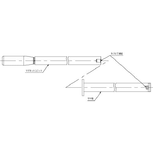 下西　二重管式マグネットバーグリップ付き　全長３９３ｍｍ　SMBW300　1 本