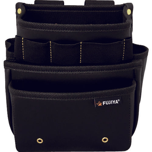 Fujiya Standard 3-tiered Waist Bag (Black and Gold) PS-23BG 1 pc