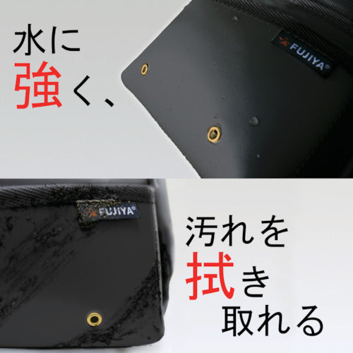 Fujiya Standard 3-tiered Waist Bag (Black and Gold) PS-23BG 1 pc