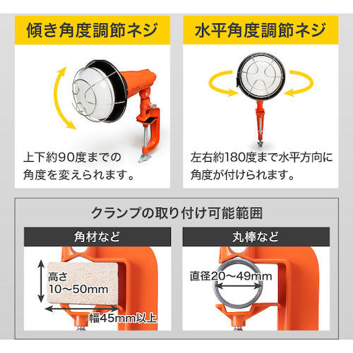 ＩＲＩＳ　５２１６２３　ＰＲＯＬＥＤＳ　クランプ式交換電球型投光器２０００ｌｍ　LWT-2000CK　1 台