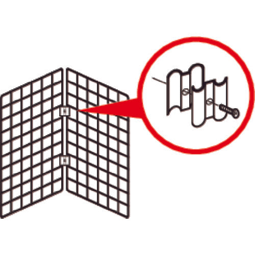 라이트 메쉬 패널용 파트 조인트 쇠장식 검정 8φ용 4P KO-81 1 PK