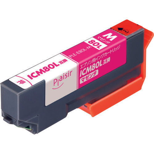 ELECOM Plaisir Compatible with EPSON ICM80L Magenta PLE-E80L-M 1 unit