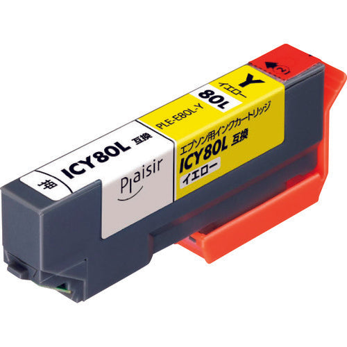 ELECOM Plaisir Compatible with EPSON ICY80L Yellow PLE-E80L-Y 1 unit