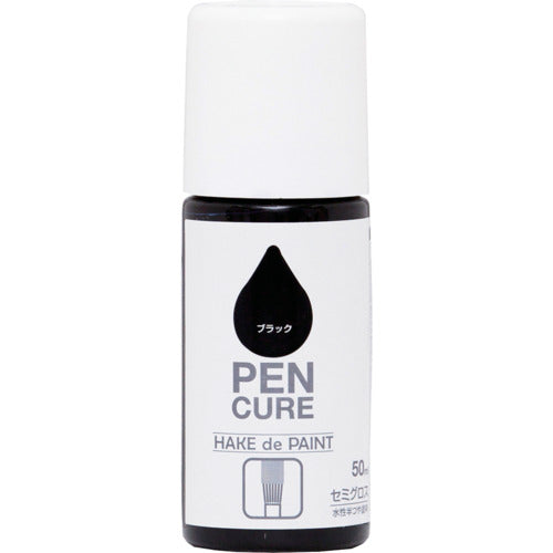 ニッぺ　ペンキュア　ＨＡＫＥ　ｄｅ　ＰＡＩＮＴ　セミグロス　５０ｍｌ　ブラック　１９０００６−５０　4976124352652　1 本