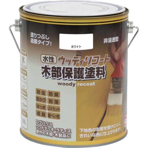 ニッぺ　水性ウッディリコート　１．６Ｌ　ホワイト　３００Ｎ００８−１．６　4976124549076　1 缶