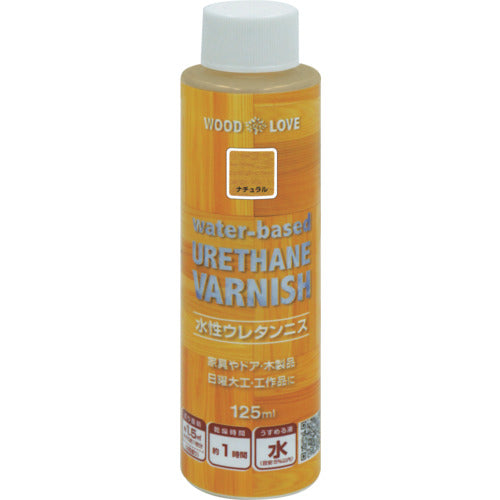 ニッぺ　水性ウレタンニス　１２５ｍｌ　ナチュラル　３００Ｎ０２１−１２５　4976124516009　1 本