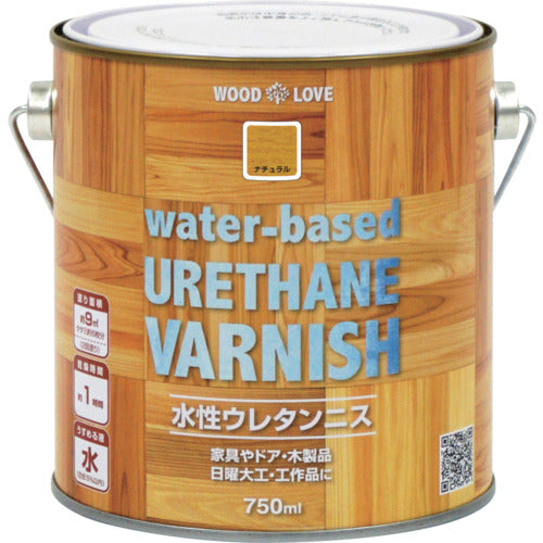 ニッぺ　水性ウレタンニス　７５０ｍｌ　ナチュラル　３００Ｎ０２１−７５０　4976124516207　1 缶
