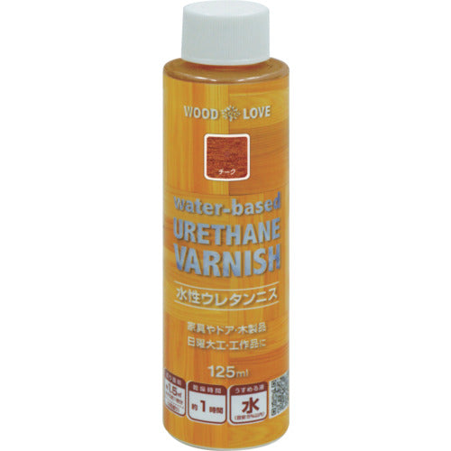 ニッぺ　水性ウレタンニス　１２５ｍｌ　チーク　３００Ｎ０２２−１２５　4976124516016　1 本