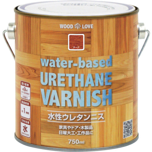 ニッぺ　水性ウレタンニス　７５０ｍｌ　チーク　３００Ｎ０２２−７５０　4976124516214　1 缶