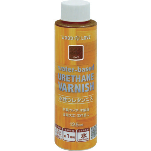 ニッぺ　水性ウレタンニス　１２５ｍｌ　オーク　３００Ｎ０２３−１２５　4976124516023　1 本
