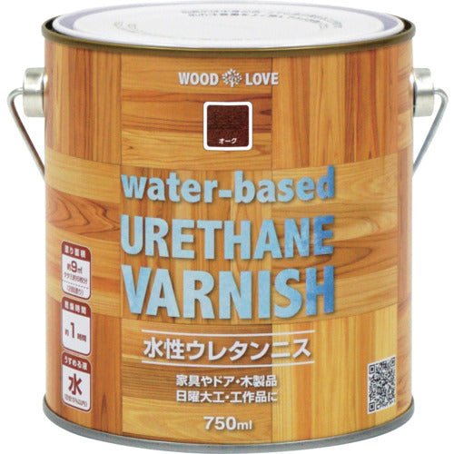ニッぺ　水性ウレタンニス　７５０ｍｌ　オーク　３００Ｎ０２３−７５０　4976124516221　1 缶
