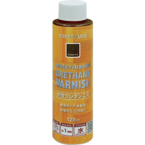 ニッぺ　水性ウレタンニス　１２５ｍｌ　ウォルナット　３００Ｎ０２４−１２５　4976124516030　1 本