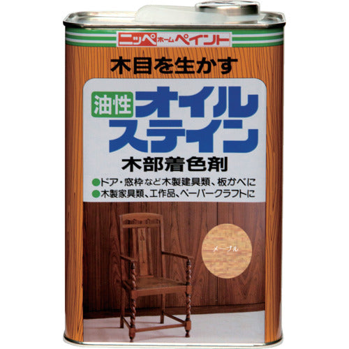 ニッぺ　油性オイルステイン　１Ｌ　メープル　ＨＰＢ０１０−１　4976124520518　1 缶