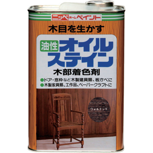 닛페 유성 오일 스테인 4L 월넛 HPB0QD-4 4976124520129 1캔
