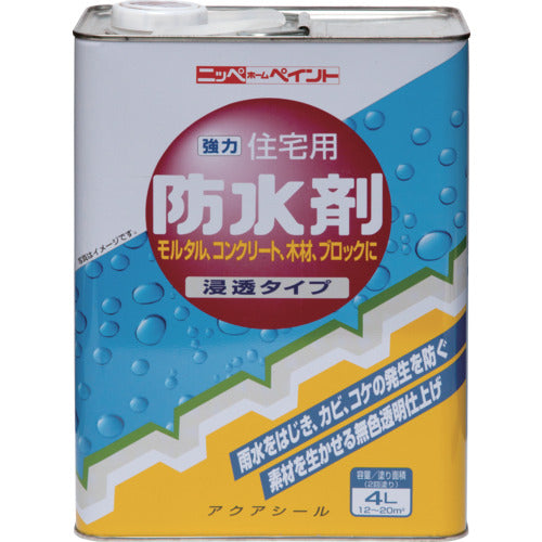 ニッぺ　住宅用防水剤　４Ｌ　透明　ＨＲ２００２−４　4976124400612　1 缶