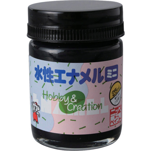 ニッぺ　水性エナメルミニ　２５ｍｌ　ブラック　ＨＳＢ００４−２５　49365337　1 個