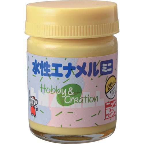 ニッぺ　水性エナメルミニ　２５ｍｌ　パステルイエロー　ＨＳＢ０１６−２５　49365450　1 個