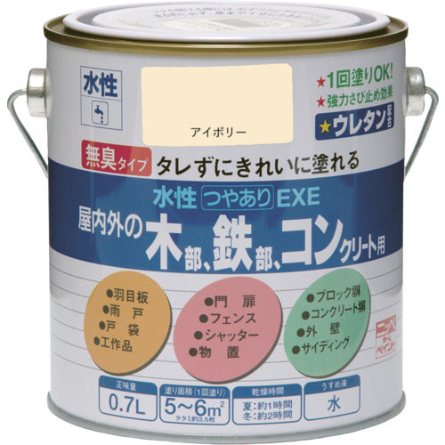 ニッぺ　水性つやありＥＸＥ　０．７Ｌ　アイボリー　ＨＳＵ１０３−０．７　4976124420313　1 缶
