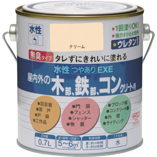 ニッぺ　水性つやありＥＸＥ　０．７Ｌ　クリーム　ＨＳＵ１０４−０．７　4976124420412　1 缶