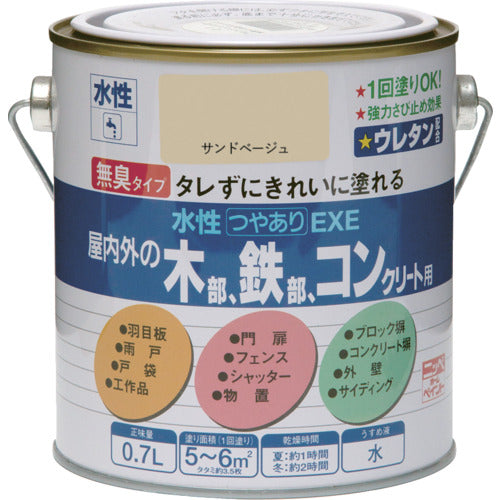 ニッぺ　水性つやありＥＸＥ　０．７Ｌ　サンドベージュ　ＨＳＵ１２０−０．７　4976124422010　1 缶