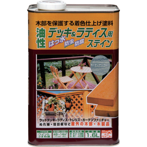 닛페 유성 데크 &amp; 래티스 1.6L 가디언 블루 HUH010-1.6 4976124526077 1 캔