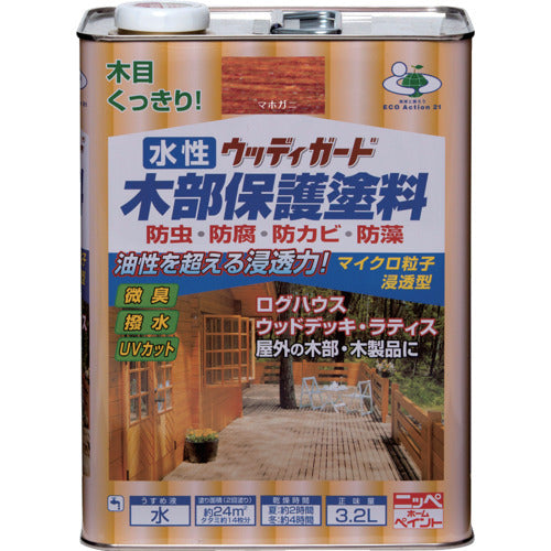 니페 수성 우디 가드 3.2L 마호가니 HW204-3.2 4976124532467 1 캔