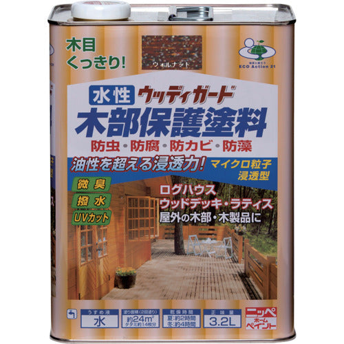 Nippon Paint Water-Based Woody Guard 3.2L Walnut HW209-3.2 4976124532962 1 can