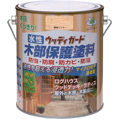 ニッぺ　水性ウッディガード　１．６Ｌ　透明クリヤー　ＨＷ２１３−１．６　4976124533358　1 缶