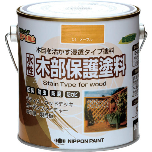 ニッぺ　水性木部保護塗料　０．７Ｌ　メープル　ＨＸＹ００１−０．７　4976124544101　1 缶