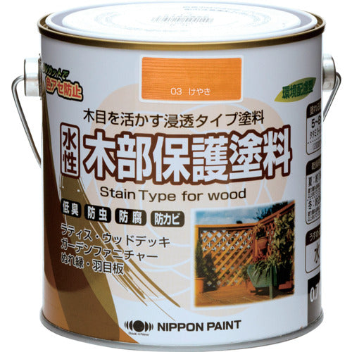 ニッぺ　水性木部保護塗料　０．７Ｌ　けやき　ＨＸＹ００３−０．７　4976124544125　1 缶