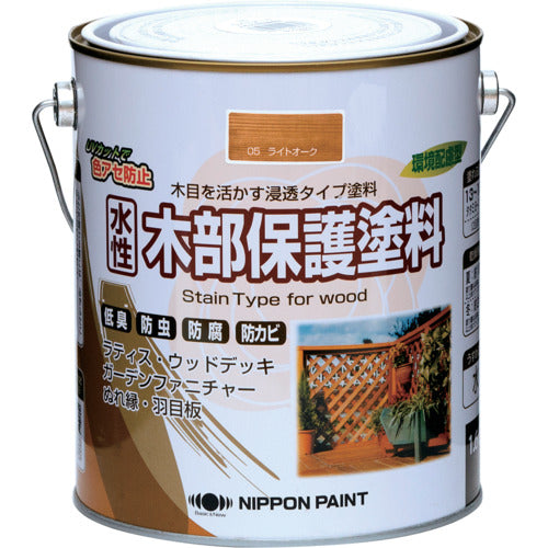 ニッぺ　水性木部保護塗料　１．６Ｌ　ライトオーク　ＨＸＹ００５−１．６　4976124544347　1 缶