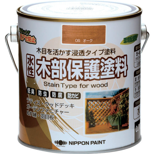 ニッぺ　水性木部保護塗料　０．７Ｌ　オーク　ＨＸＹ００６−０．７　4976124544156　1 缶