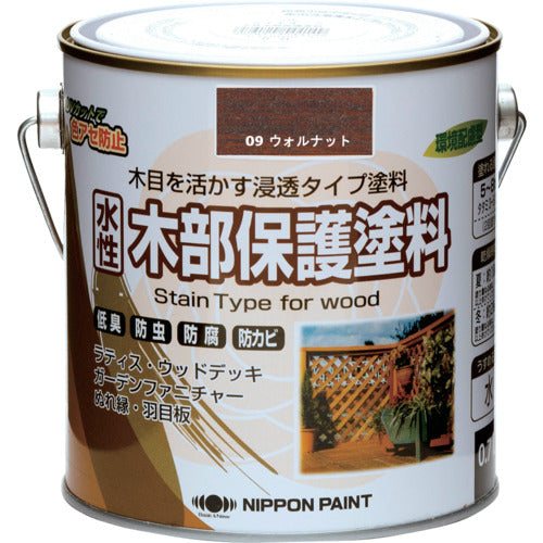 ニッぺ　水性木部保護塗料　０．７Ｌ　ウォルナット　ＨＸＹ００９−０．７　4976124544187　1 缶