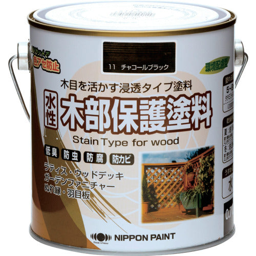 ニッぺ　水性木部保護塗料　０．７Ｌ　チャコールブラック　ＨＸＹ０１１−０．７　4976124544200　1 缶
