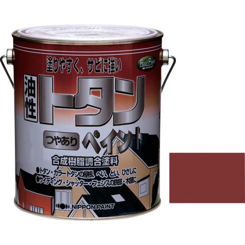 ニッぺ　トタンつやありペイント　２ｋｇ　ブラウンレッド　ＨＹＰ００１−２　4976124184901　1 缶