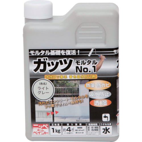 ニッぺ　ガッツ　モルタルＮＯ．１　１ｋｇ　ライトグレー　ＨＹＲ００１−１　4976124146404　1 缶