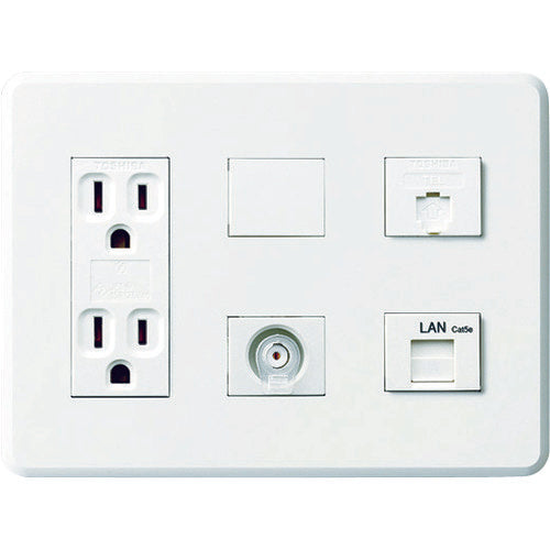 Abaniact 정보 콘센트 TEL/LAN/TV(4K8K 대응) 카테 5e AC-212VTL-01 1개